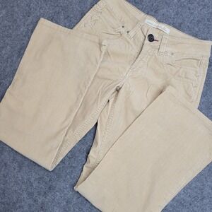 Christopher Blue Pants Womens 8 Khaki Corduroy Stretch Low Waist Flare Preppy